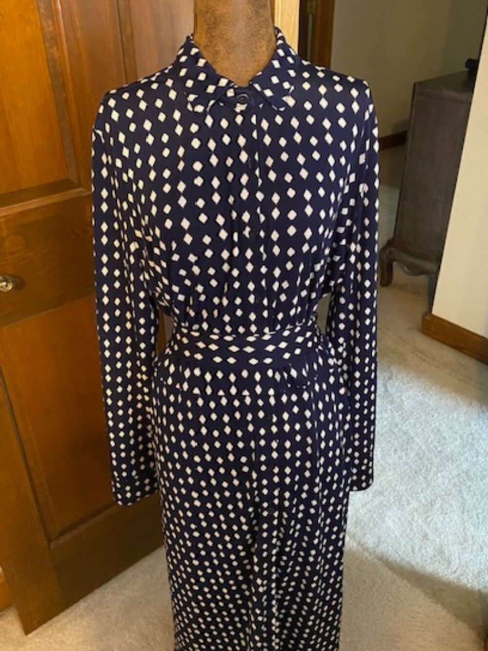 Eloquii Navy Plus Size Shirt Dress